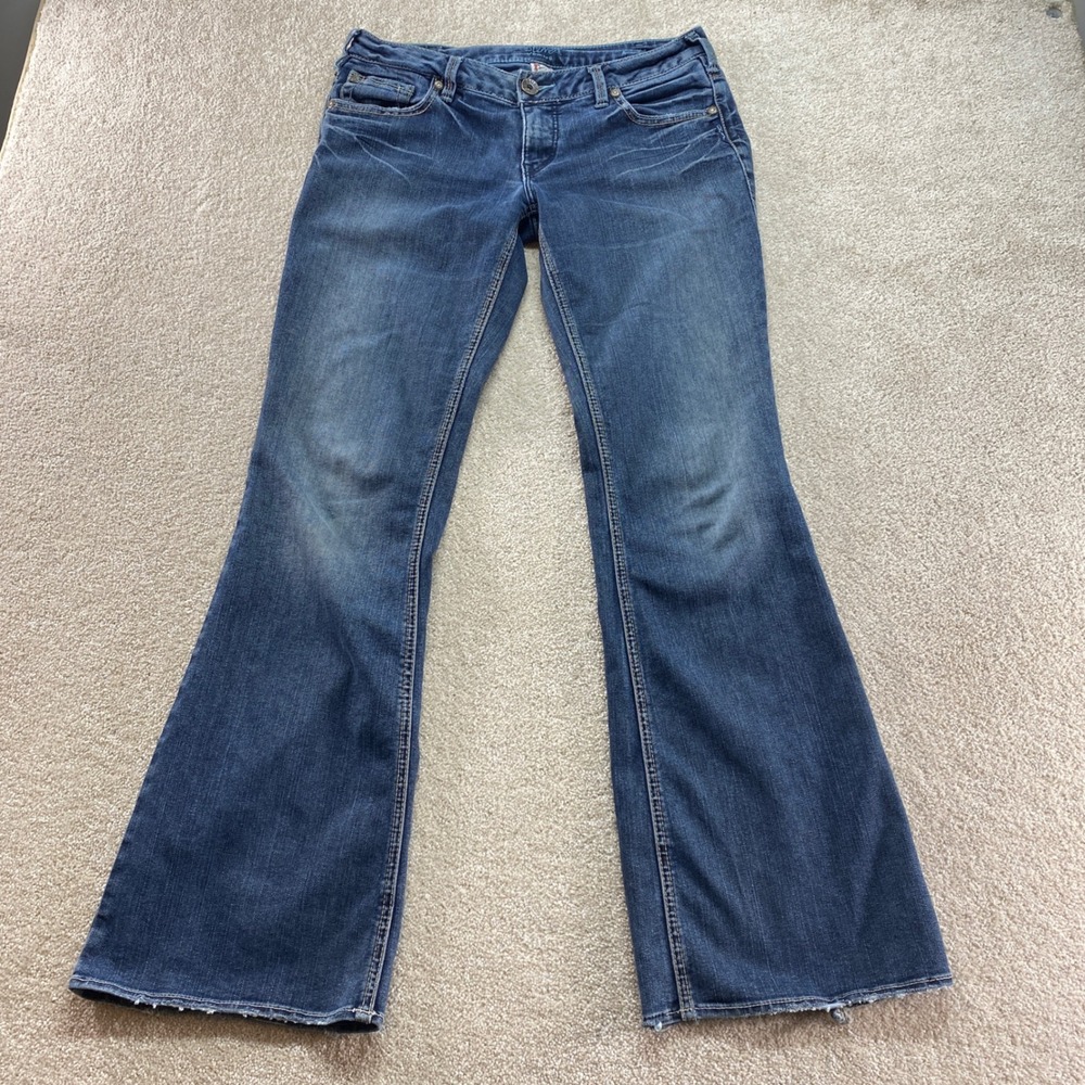 Silver Jeans Aiko Flare Jeans Womens‎ 31x33 Medium Wash Mid Rise Fits (33x31.5)